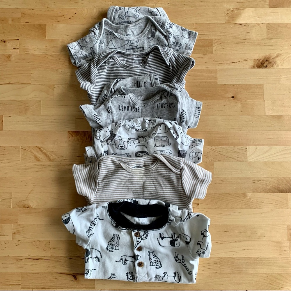 Carter’s Short Sleeve Bodysuits (6 Piece Bundle)